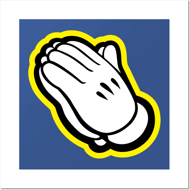 Praying hands-yellow Wall Art by God Given apparel